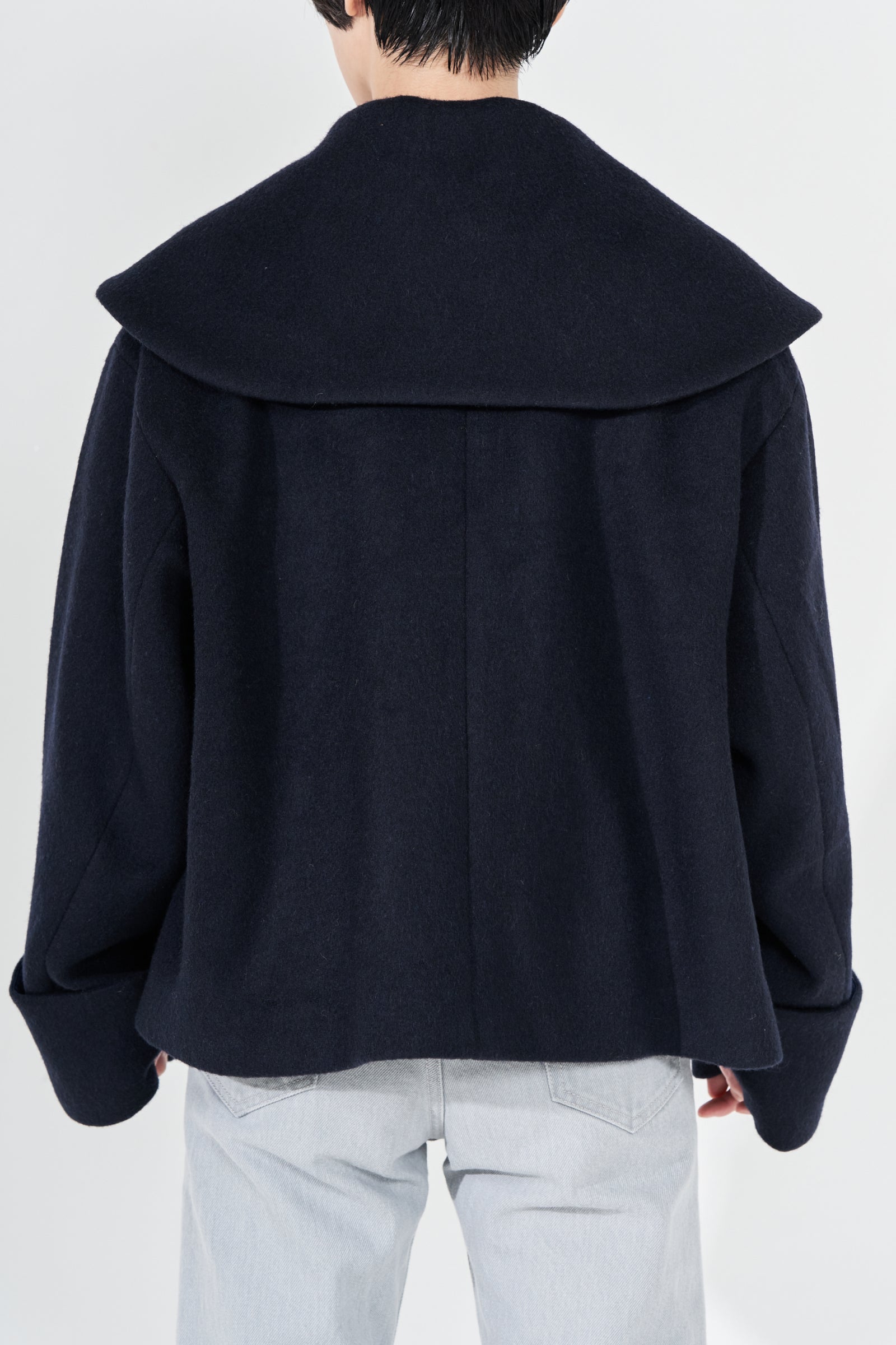 BAILA 1月号掲載 】BIG COLLAR SHORT COAT – LASHIKU
