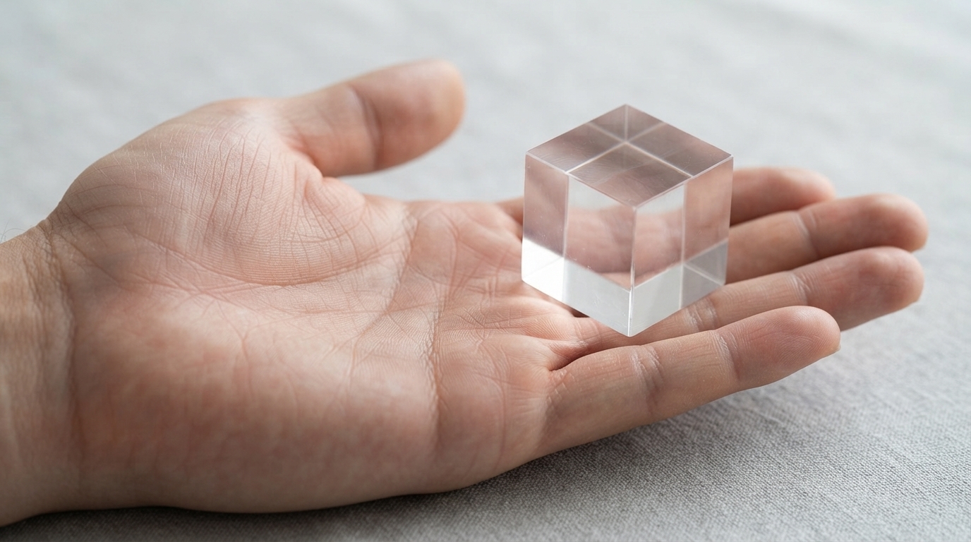 100均 アクリルブロック 実際に写真を挟んで飾った状態