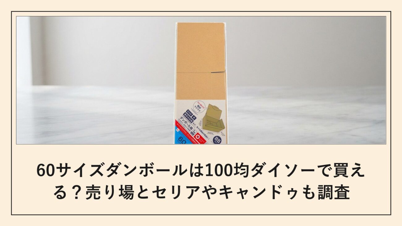 60サイズダンボールは100均ダイソーで買える