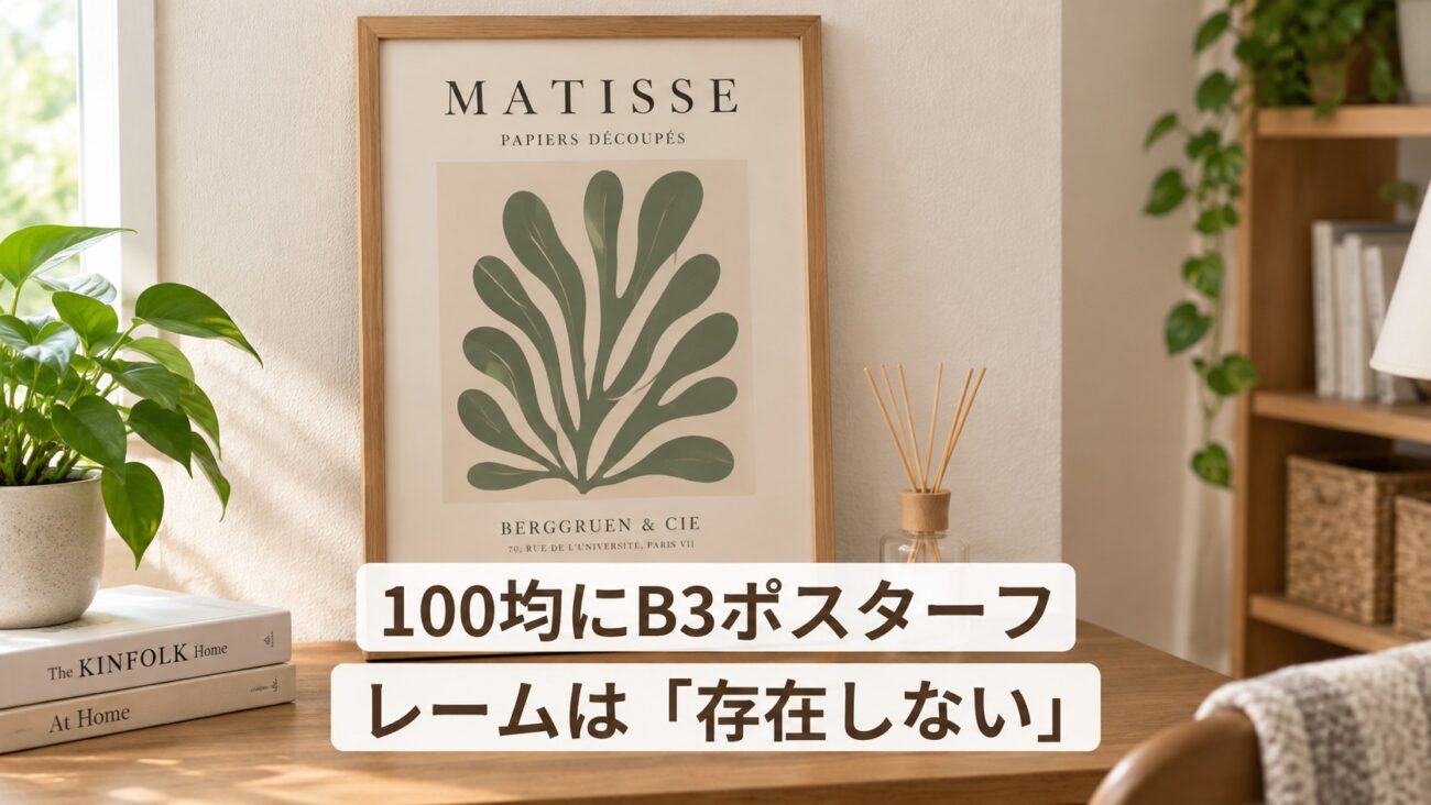 100均にB3ポスターフレームは「存在しない」：代替策とA2サイズ活用の正直レビュー