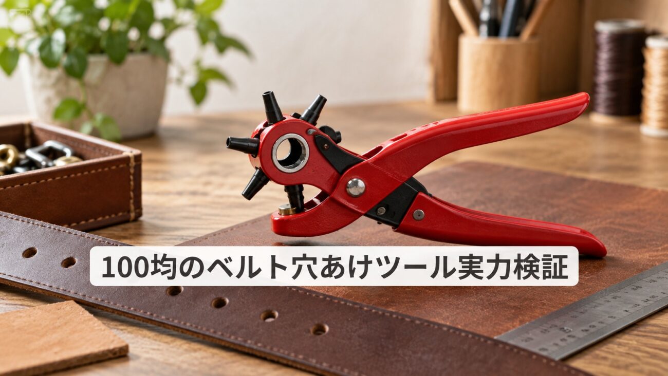 100均のベルト穴あけツール実力検証：現行「ポンチ式」一択の理由と失敗しない使い方
