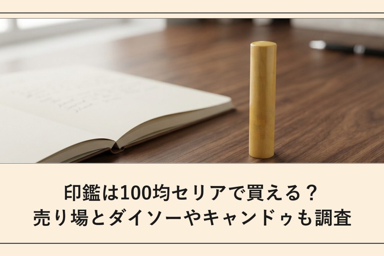 印鑑は100均セリアで買える？売り場とダイソーやキャンドゥも調査