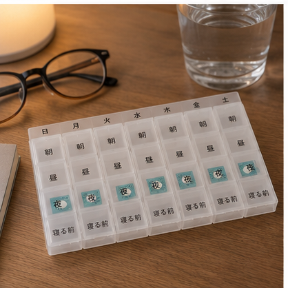 100均 ピルケース 実際に薬を入れたときの使用例