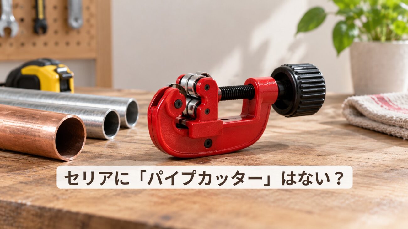 セリアに「パイプカッター」はない？110円の「カッター式のこぎり」で塩ビ管を切る実録レビュー
