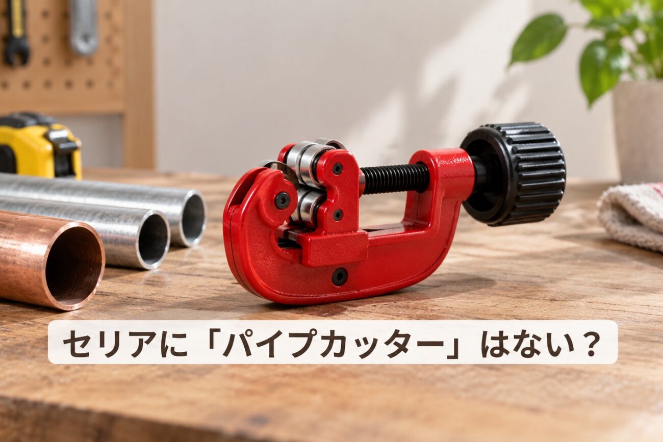 セリアに「パイプカッター」はない？110円の「カッター式のこぎり」で塩ビ管を切る実録レビュー