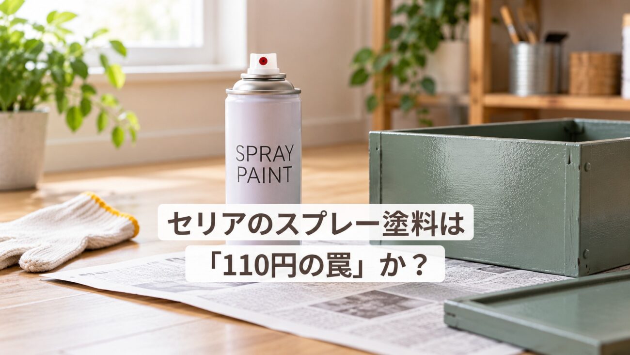 セリアのスプレー塗料は「110円の罠」か？隠蔽力とノズル精度を正直検証